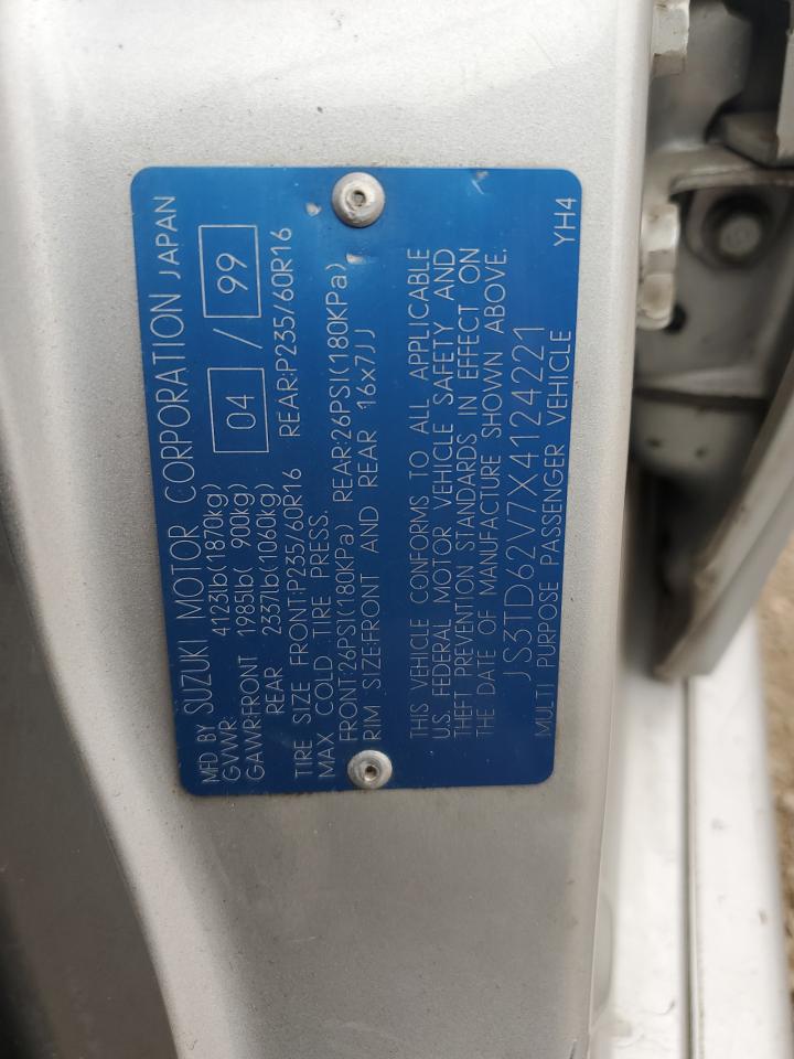 1999 Suzuki Grand Vitara Jx VIN: JS3TD62V7X4124221 Lot: 81698915