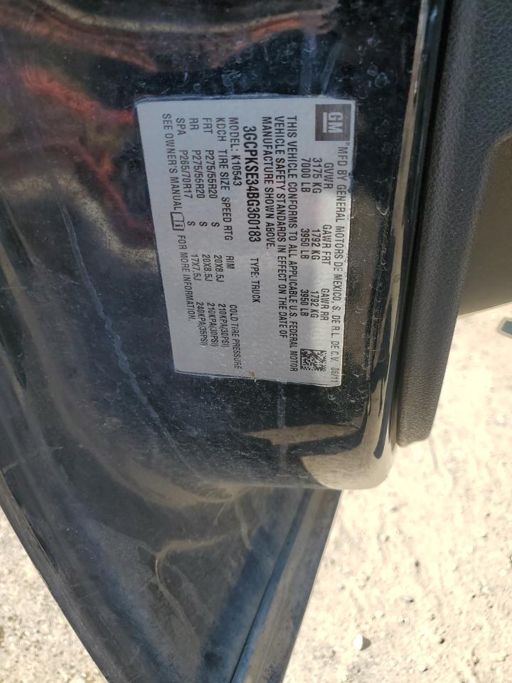 2011 Chevrolet Silverado K1500 Lt VIN: 3GCPKSE34BG360183 Lot: 84203935