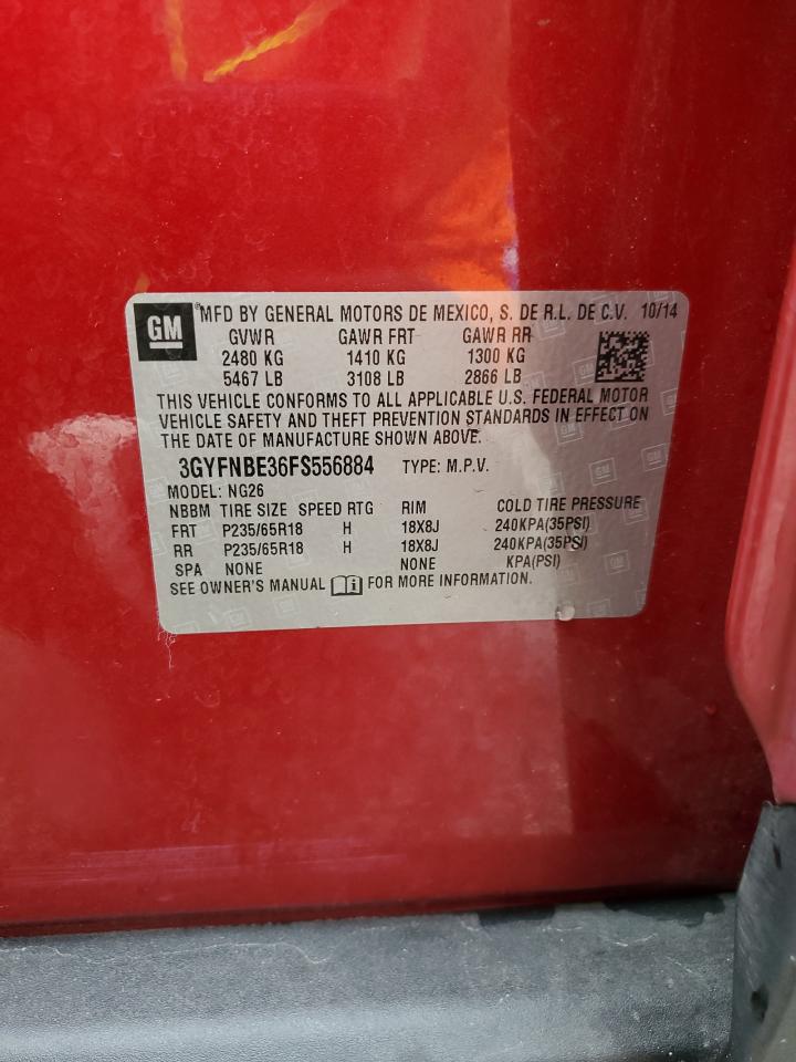 2015 Cadillac Srx Luxury Collection VIN: 3GYFNBE36FS556884 Lot: 71357845