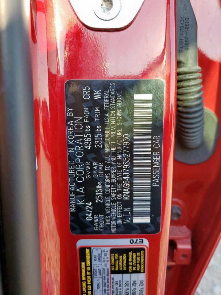 2025 Kia K5 Gt Line VIN: KNAG64J79S5277930 Lot: 84899565