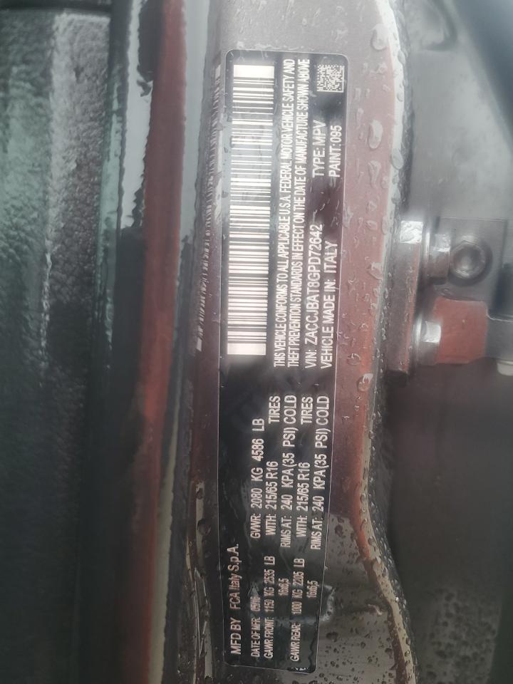 2016 Jeep Renegade Sport VIN: ZACCJBAT8GPD72642 Lot: 81732735