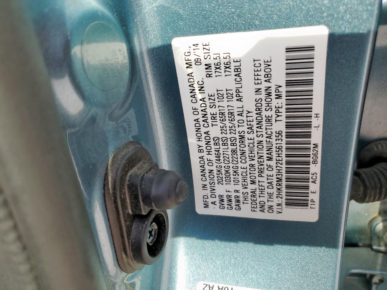 2014 Honda Cr-V Exl VIN: 2HKRM3H72EH561356 Lot: 81336795