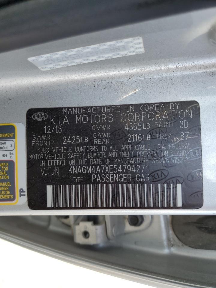 2014 Kia Optima Lx VIN: KNAGM4A7XE5479427 Lot: 81114995
