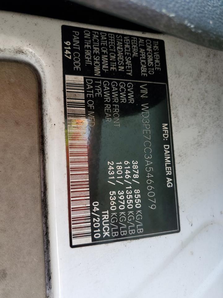 2010 Mercedes-Benz Sprinter 2500 VIN: WD3PE7CC3A5466079 Lot: 80911645