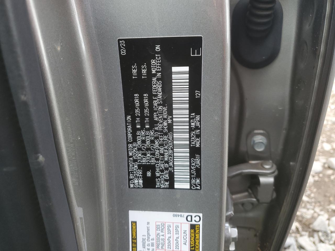 2023 Lexus Nx 350 VIN: JTJAGCEZ8P5005465 Lot: 71484135