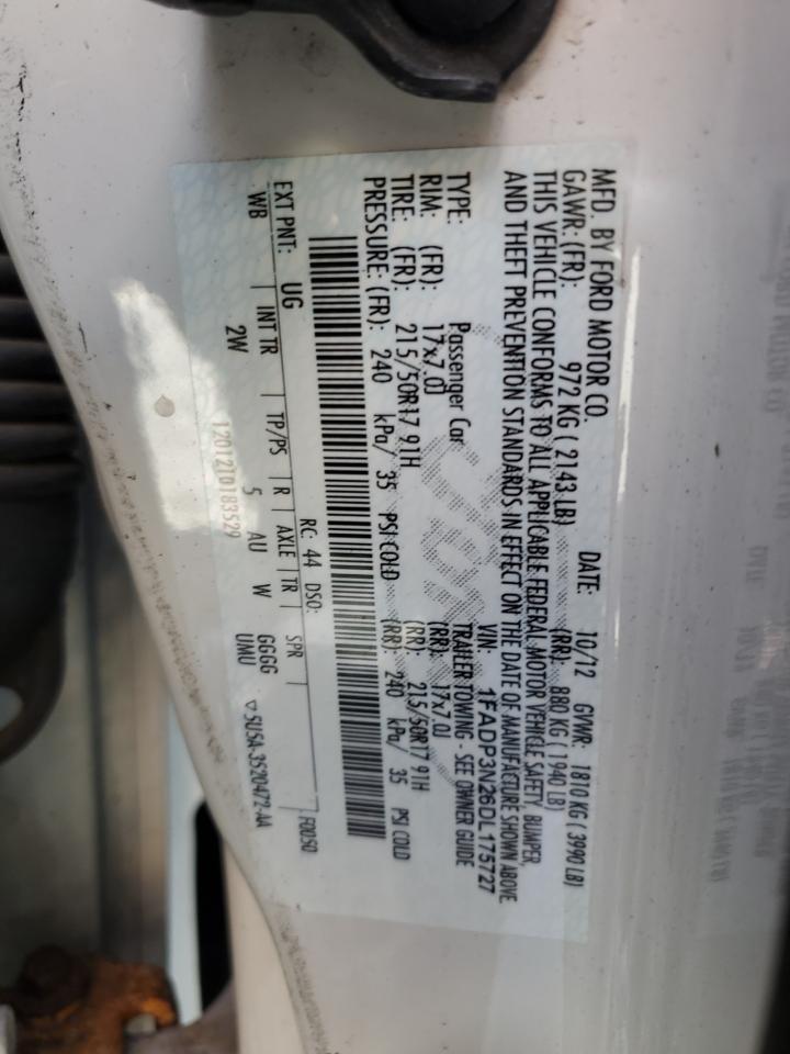 2013 Ford Focus Titanium VIN: 1FADP3N26DL175727 Lot: 80810745