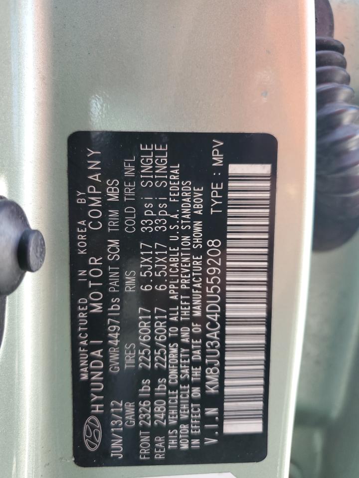 2013 Hyundai Tucson Gls VIN: KM8JU3AC4DU559208 Lot: 84469825