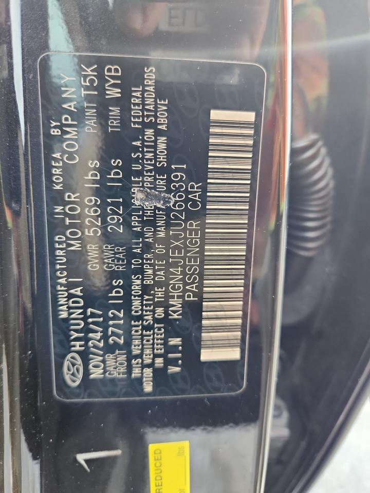 2018 Genesis G80 Base VIN: KMHGN4JEXJU266391 Lot: 83934475