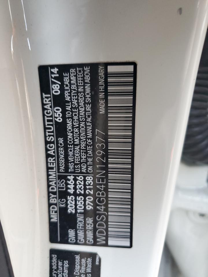 2014 Mercedes-Benz Cla 250 4Matic VIN: WDDSJ4GB4EN129377 Lot: 80799045