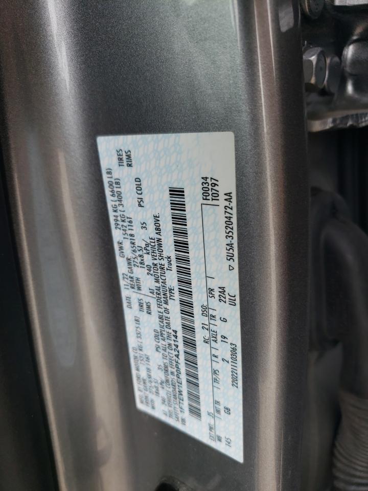 2023 Ford F150 Supercrew VIN: 1FTEW1EP0PFA24144 Lot: 81489005