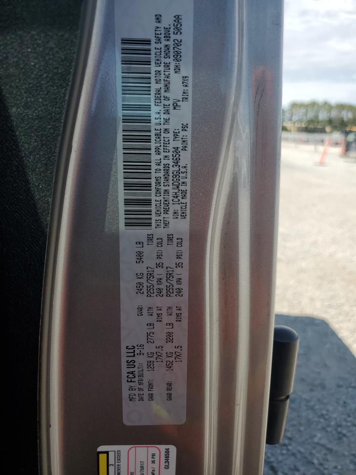 2016 Jeep Wrangler Unlimited Sport VIN: 1C4HJWDG9GL346504 Lot: 84037465