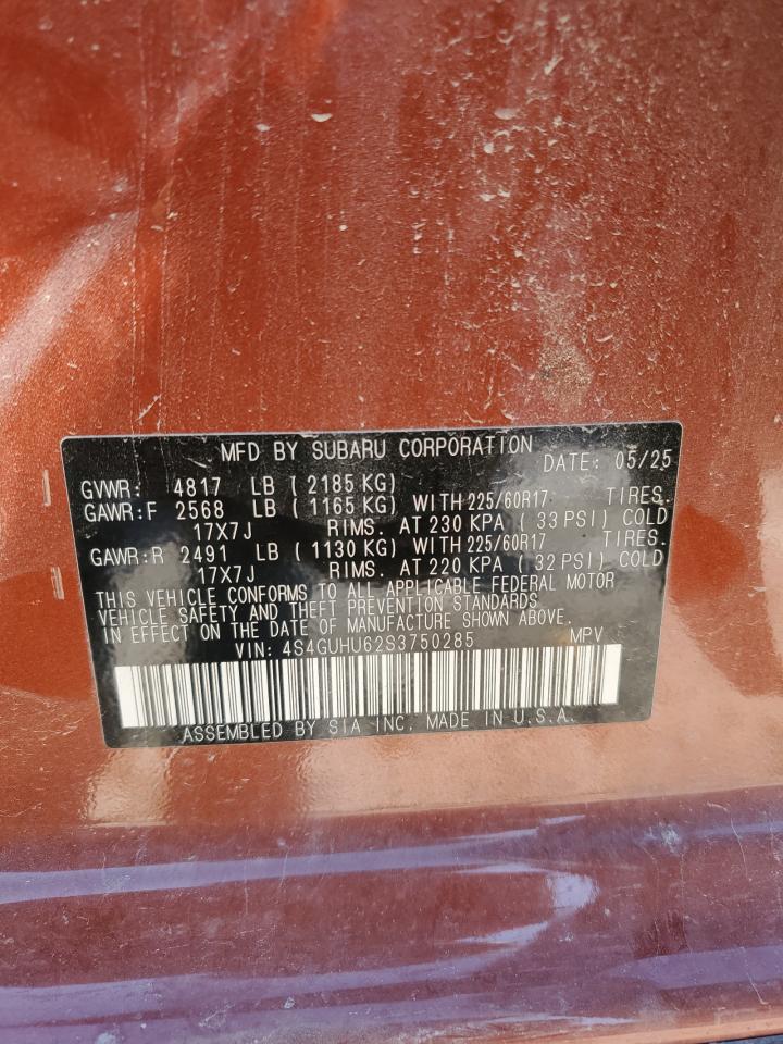 2025 Subaru Crosstrek Wilderness VIN: 4S4GUHU62S3750285 Lot: 80149785