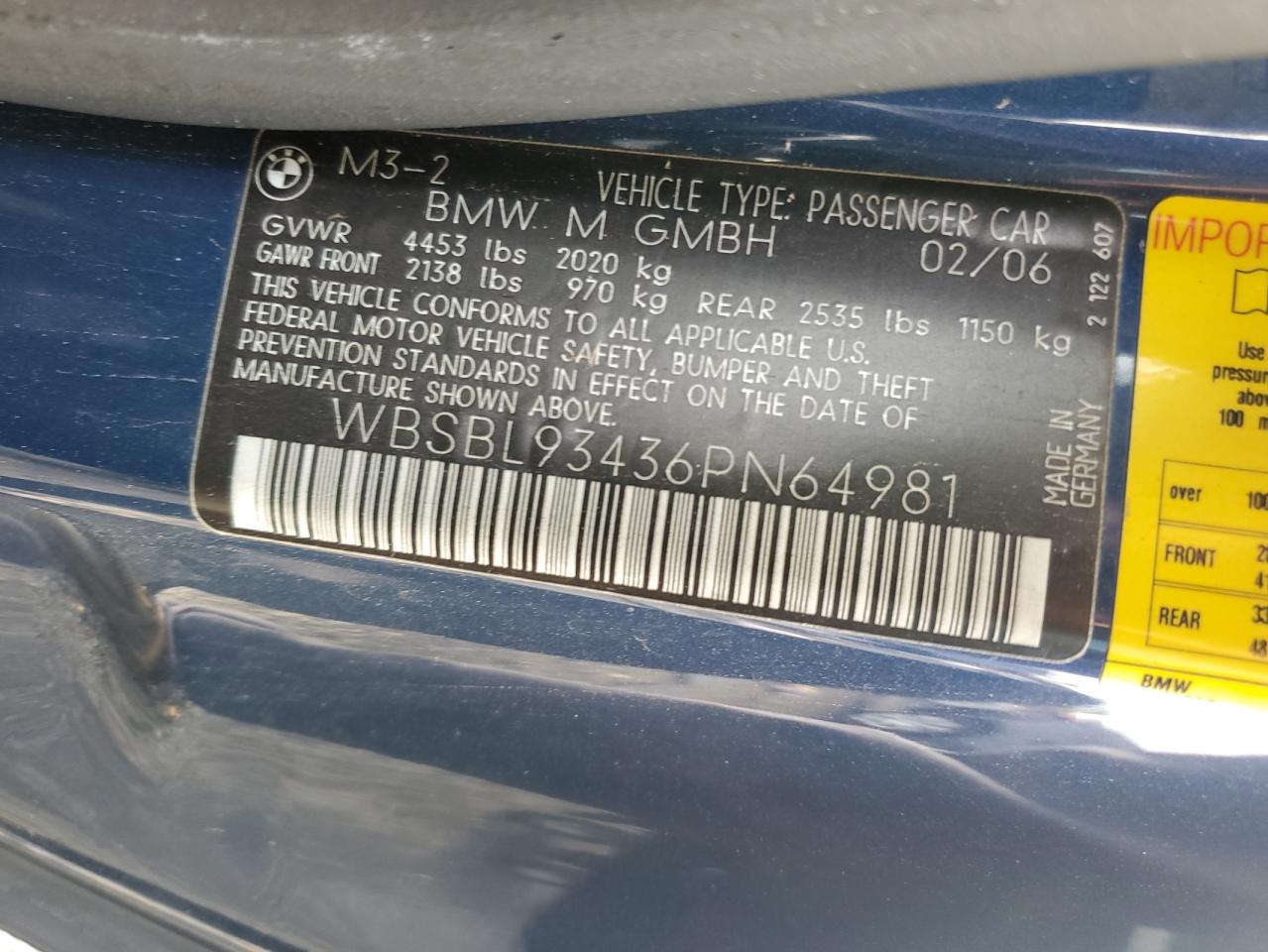 Фото: WBSBL93436PN64981