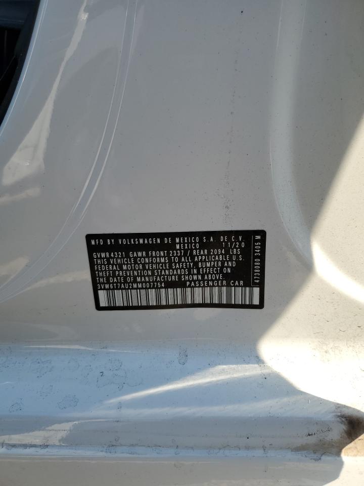 2021 Volkswagen Gti S VIN: 3VW6T7AU2MM007754 Lot: 80361345