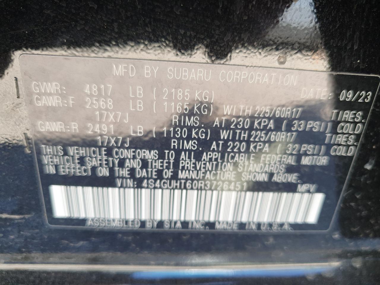 2024 Subaru Crosstrek Wilderness VIN: 4S4GUHT60R3726451 Lot: 82138855