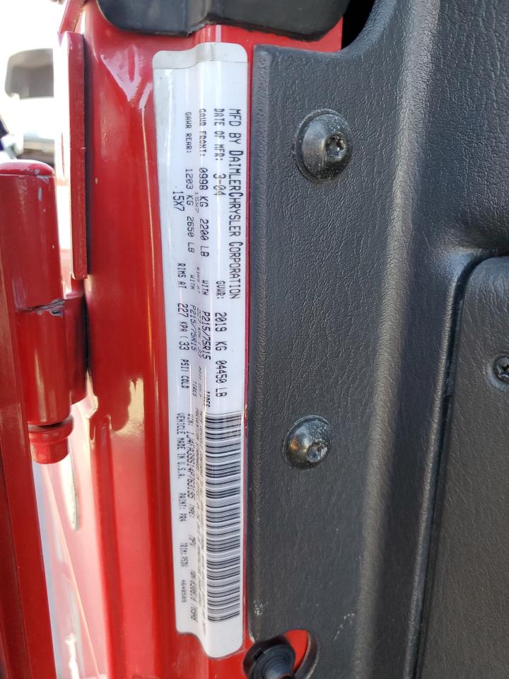 2004 Jeep Wrangler X VIN: 1J4FA39S14P763195 Lot: 71560575