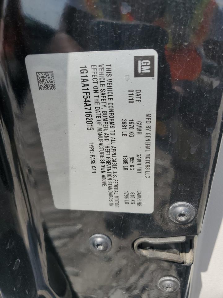 2010 Chevrolet Cobalt VIN: 1G1AA1F54A7162015 Lot: 80008335