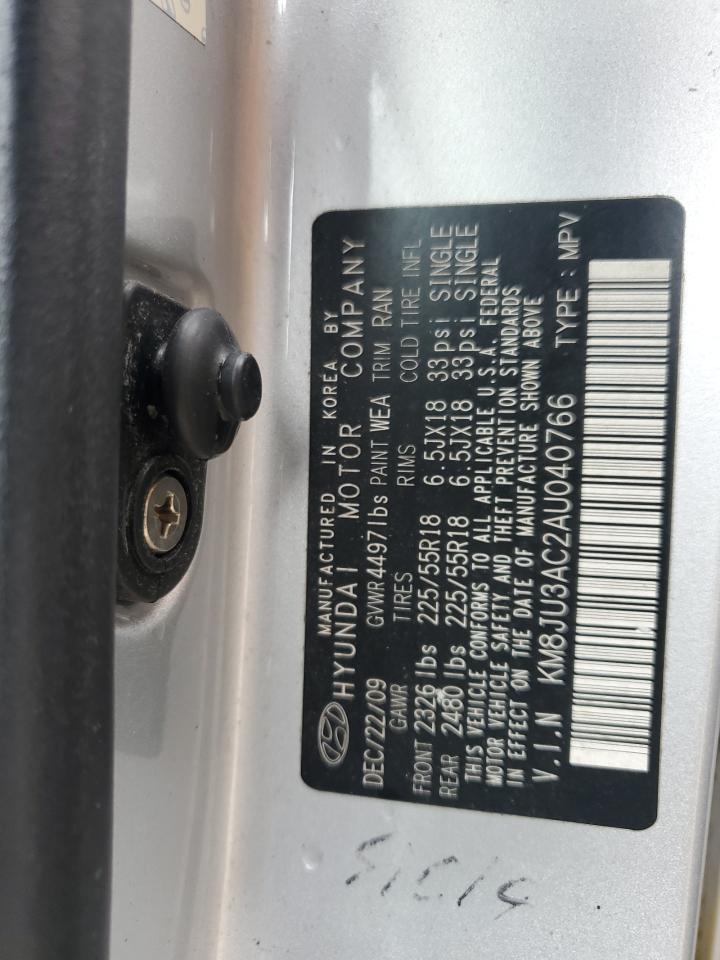 2010 Hyundai Tucson Gls VIN: KM8JU3AC2AU040766 Lot: 84384965