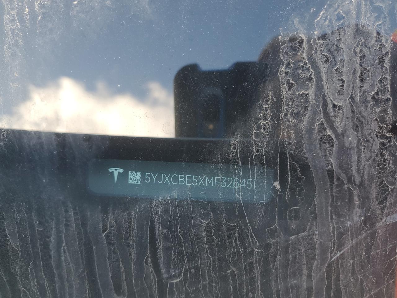2021 Tesla Model X VIN: 5YJXCBE5XMF326451 Lot: 80110565