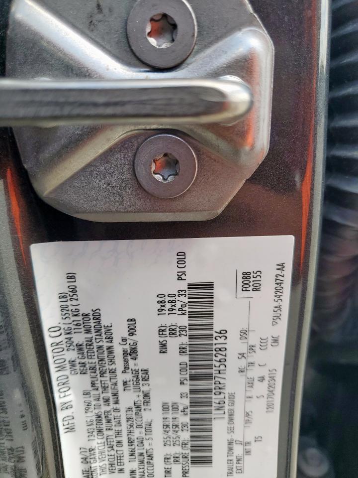 2017 Lincoln Continental Reserve VIN: 1LN6L9RP7H5628136 Lot: 80875855