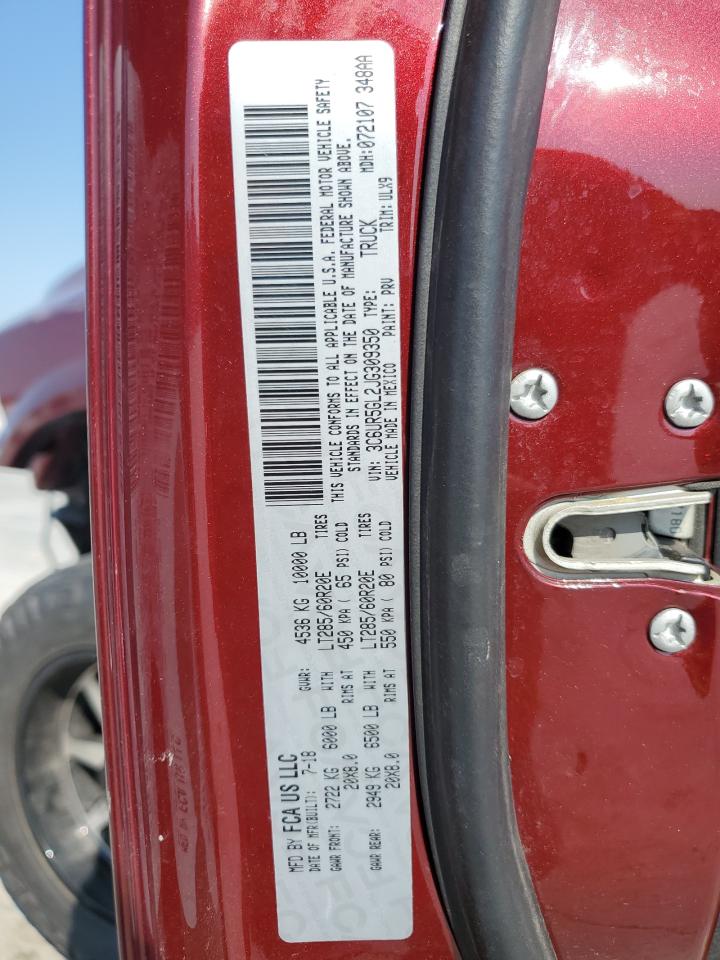 2018 Ram 2500 Longhorn VIN: 3C6UR5GL2JG309350 Lot: 80466805