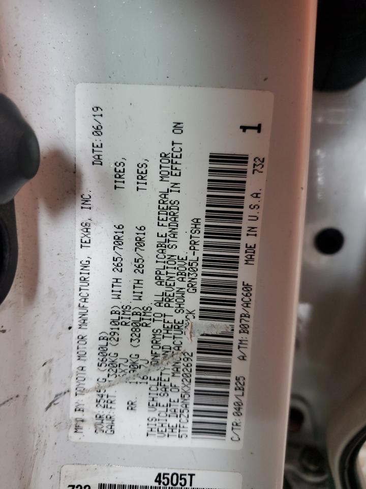 2019 Toyota Tacoma Double Cab VIN: 5TFCZ5AN5KX202692 Lot: 83800665