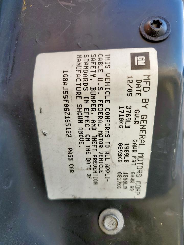 2006 Saturn Ion Level 2 VIN: 1G8AJ55F06Z165122 Lot: 83866215