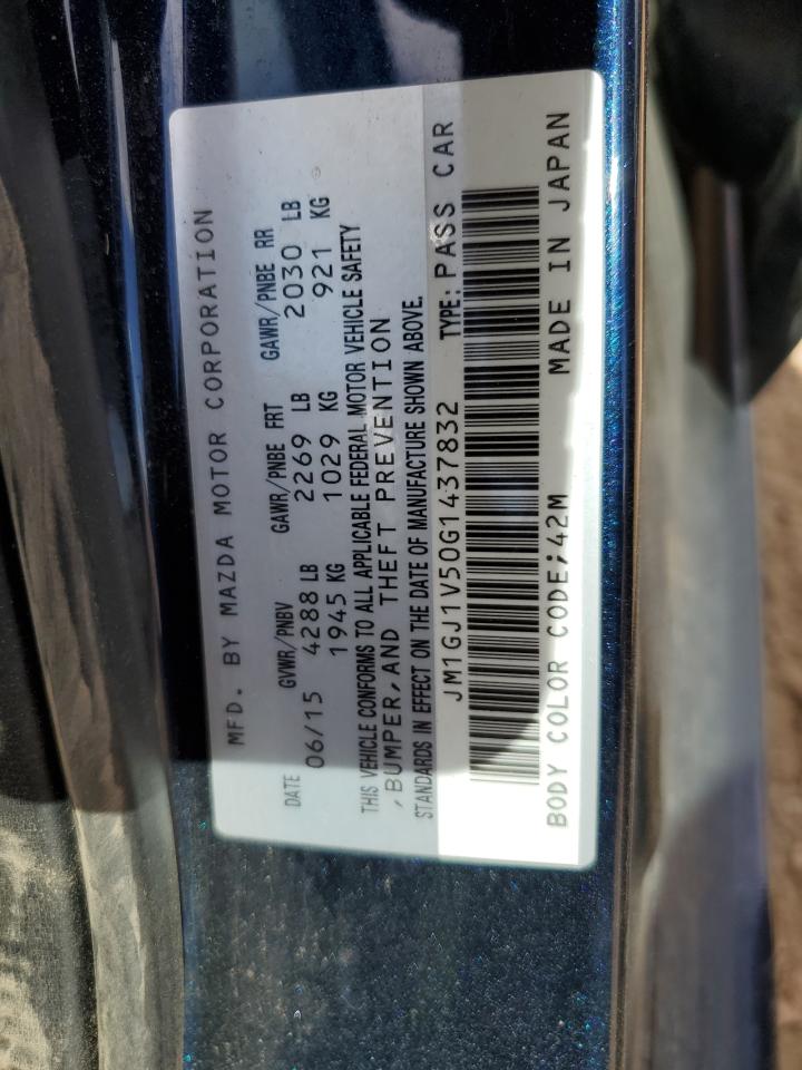 2016 Mazda 6 Touring VIN: JM1GJ1V50G1437832 Lot: 80363205
