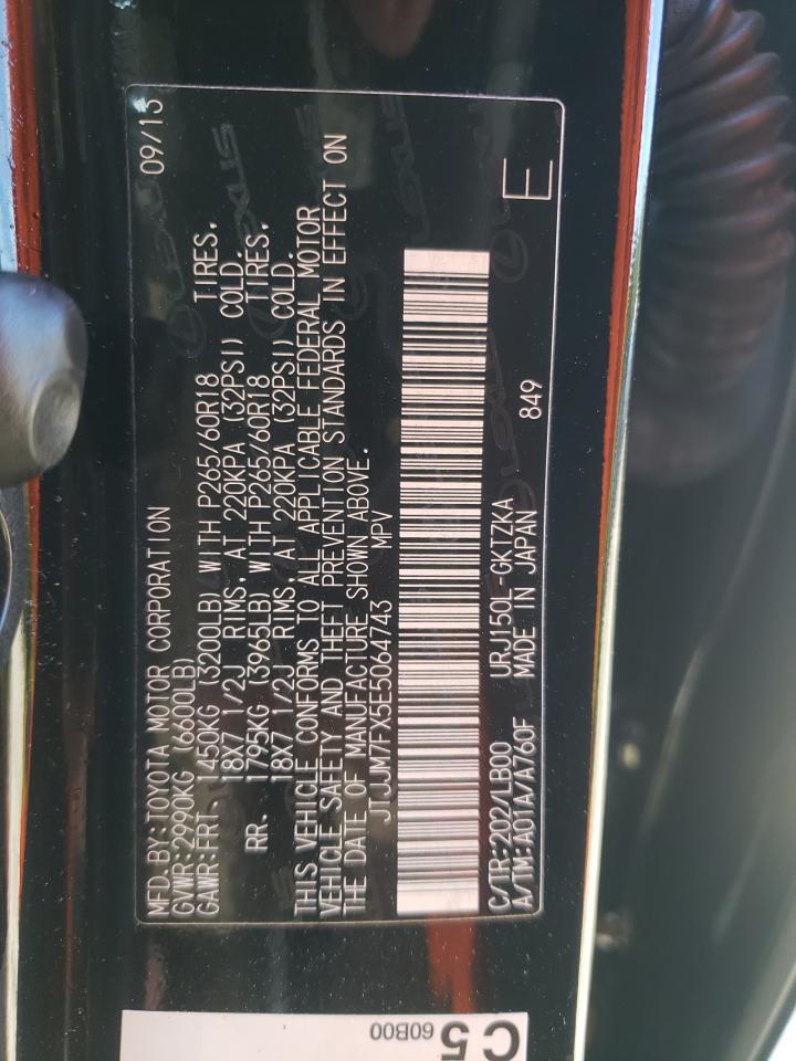 2014 Lexus Gx 460 Premium VIN: JTJJM7FX5E5064743 Lot: 71060115