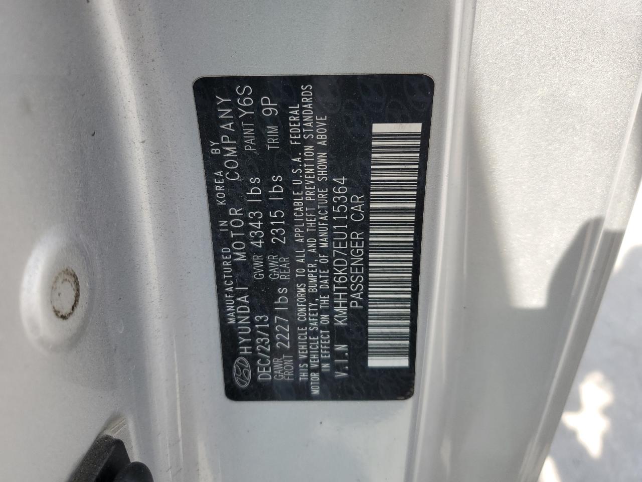 2014 Hyundai Genesis Coupe 2.0T VIN: KMHHT6KD7EU115364 Lot: 80573235