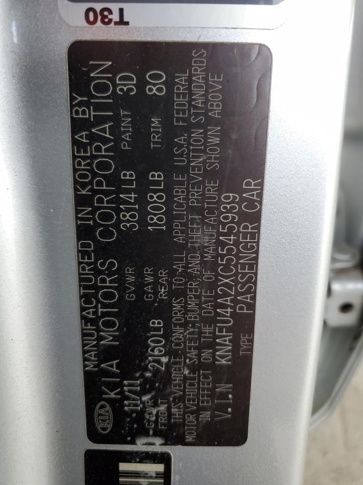 2012 Kia Forte Ex VIN: KNAFU4A2XC5545939 Lot: 71980405
