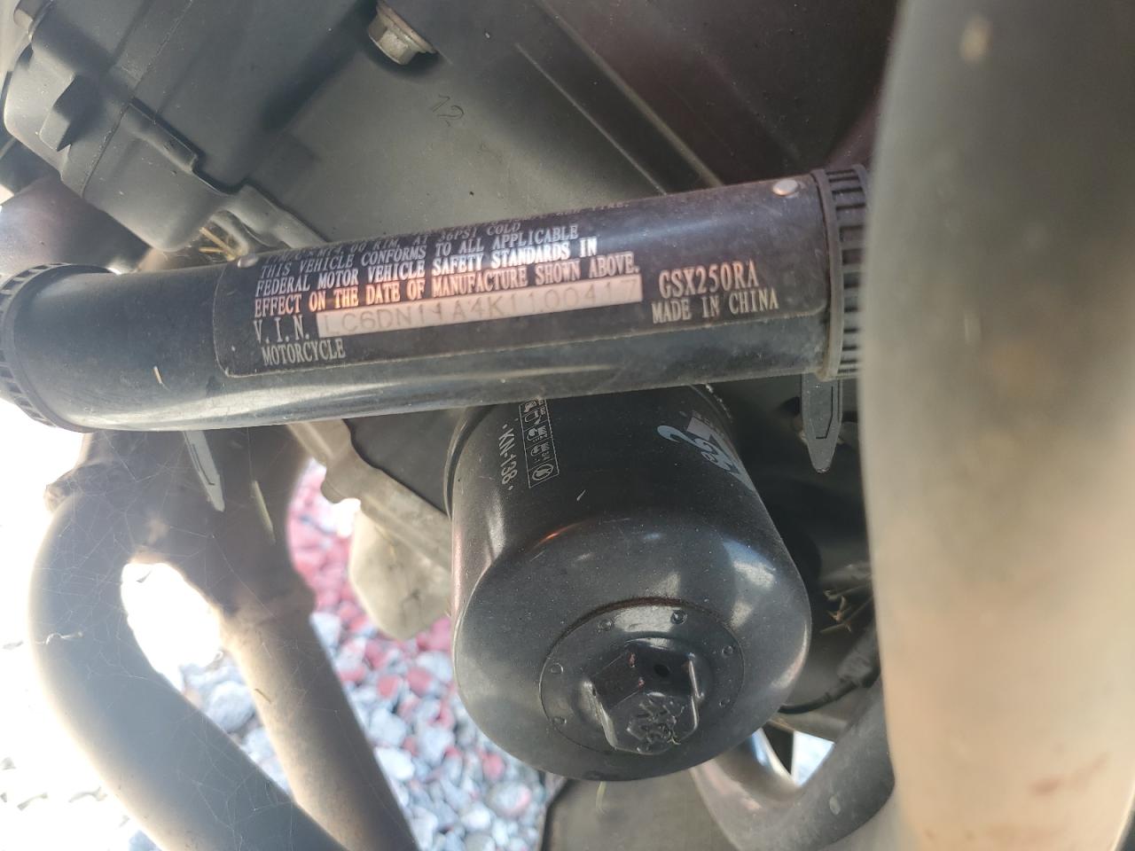 2019 Suzuki Gsx250R M VIN: LC6DN11A4K1100417 Lot: 80284135