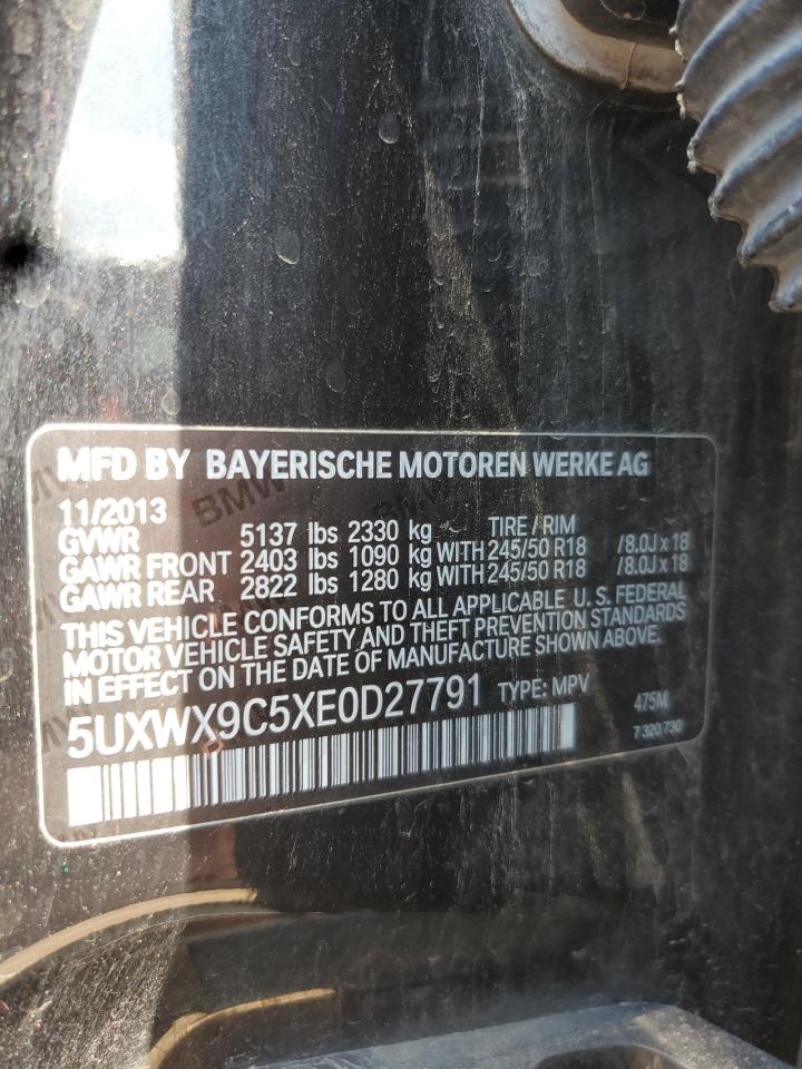 2014 BMW X3 xDrive28I VIN: 5UXWX9C5XE0D27791 Lot: 80256055