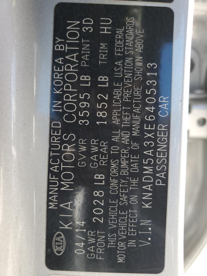 2014 Kia Rio Lx VIN: KNADM5A3XE6405313 Lot: 84638385