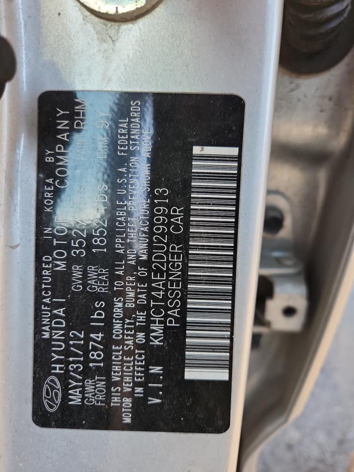 2013 Hyundai Accent Gls VIN: KMHCT4AE2DU299913 Lot: 81045955