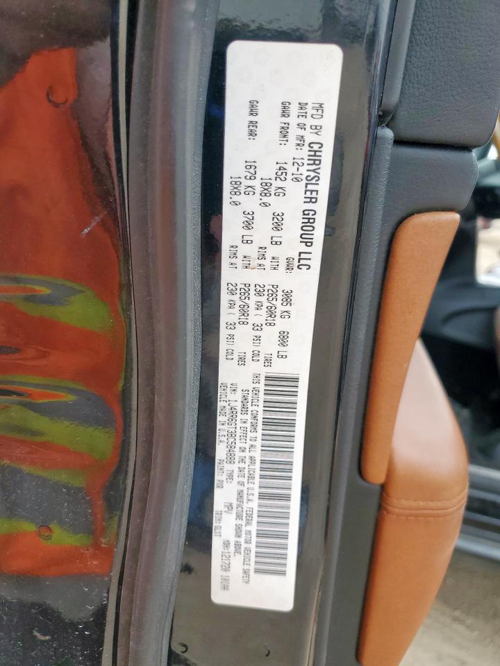 2011 Jeep Grand Cherokee Overland VIN: 1J4RR6GT3BC584888 Lot: 70902345