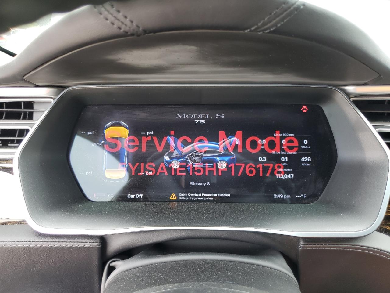 2017 Tesla Model S VIN: 5YJSA1E15HF176178 Lot: 80792725