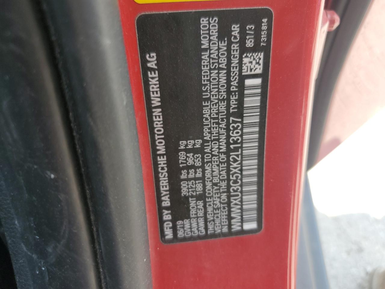 2019 Mini Cooper S VIN: WMWXU3C5XK2L13637 Lot: 80148345