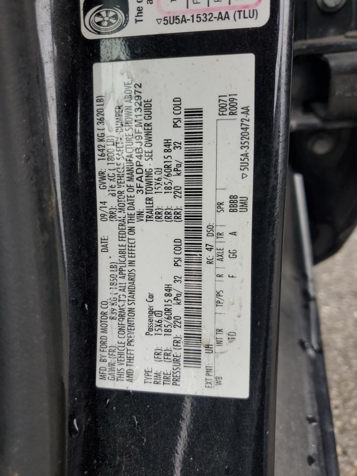 2015 Ford Fiesta Se VIN: 3FADP4BJ9FM132972 Lot: 81789705