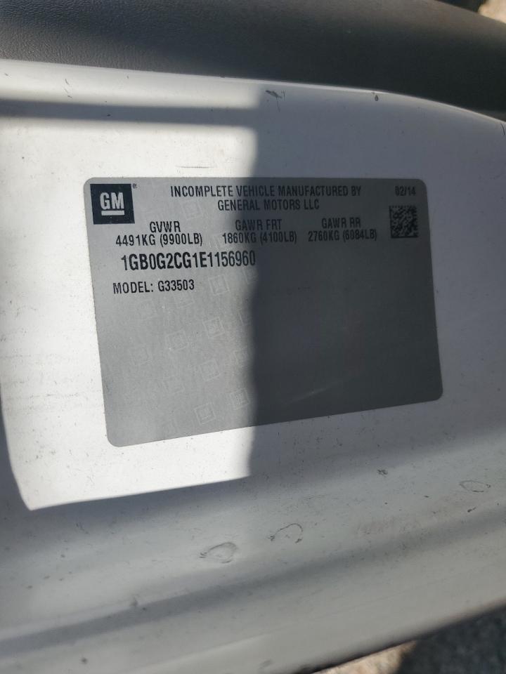 2014 Chevrolet Express G3500 VIN: 1GB0G2CG1E1156960 Lot: 81248585