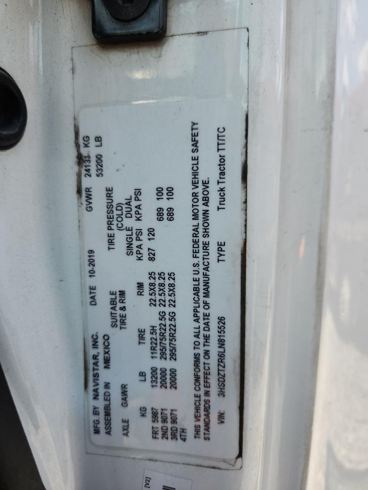2020 International Lt625 Semi Truck VIN: 3HSDZTZR6LN815526 Lot: 70263525