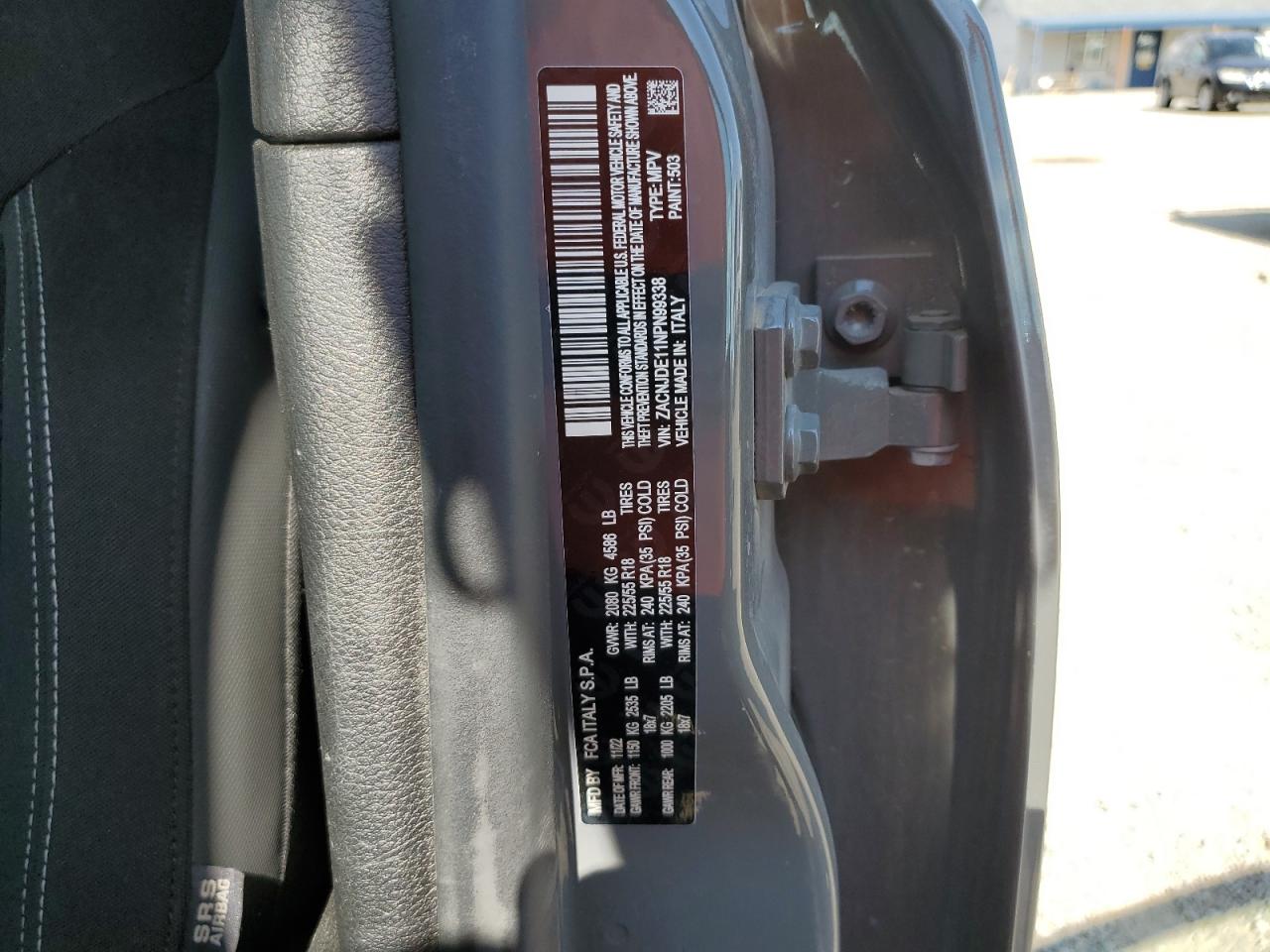 2022 Jeep Renegade Altitude VIN: ZACNJDE11NPN99338 Lot: 71684425