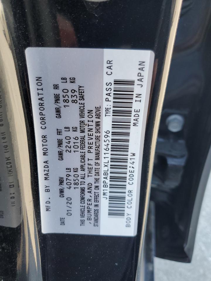 2020 Mazda 3 VIN: JM1BPABLXL1164596 Lot: 80649745