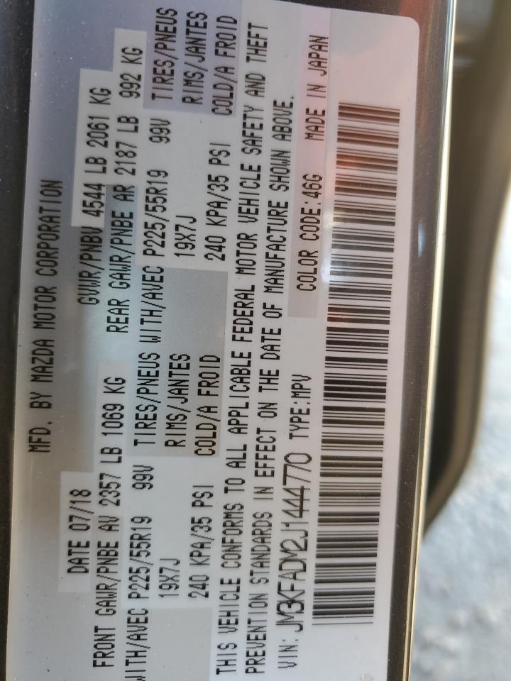 2018 Mazda Cx-5 Grand Touring VIN: JM3KFADM2J1444770 Lot: 81551235