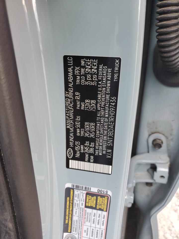 2024 Hyundai Santa Cruz Sel VIN: 5NTJBDAE1RH097436 Lot: 84412005