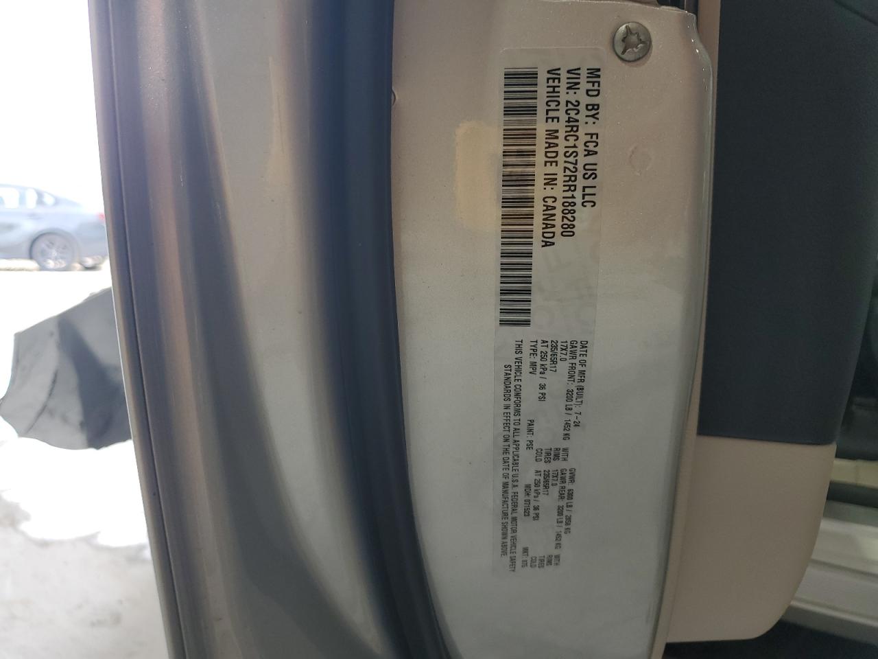 2024 Chrysler Pacifica Hybrid Select VIN: 2C4RC1S72RR188280 Lot: 80827675