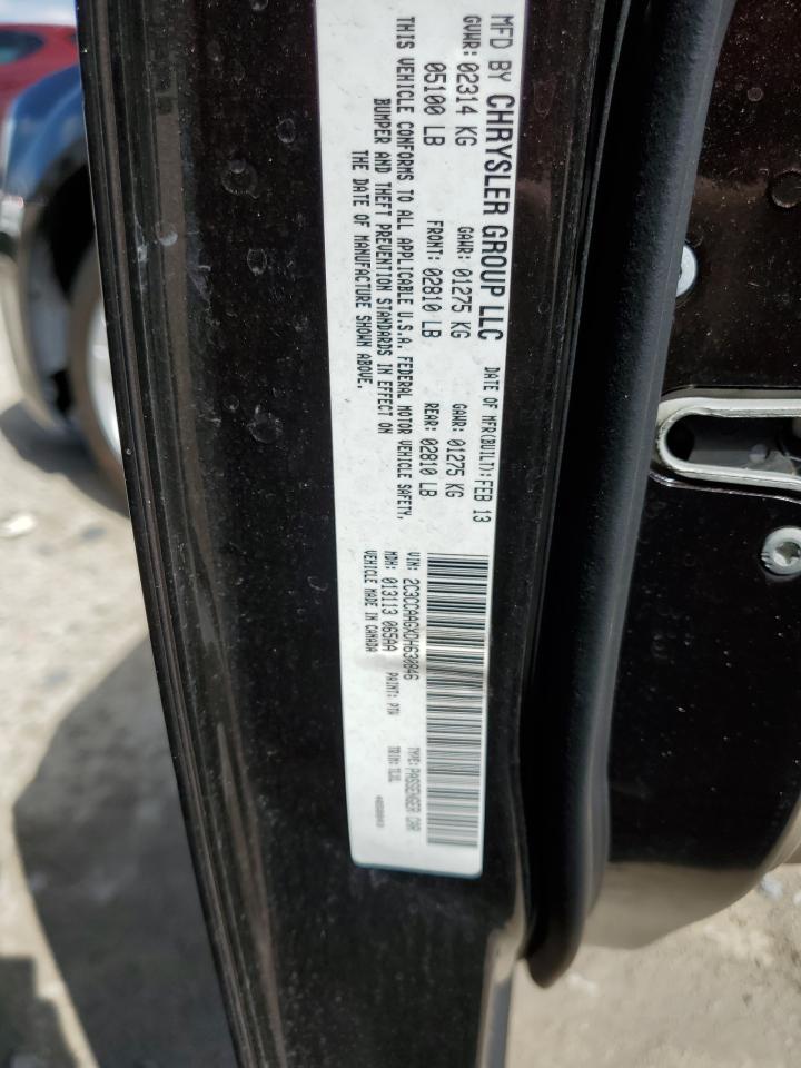 2013 Chrysler 300 VIN: 2C3CCAAGXDH630846 Lot: 66765195