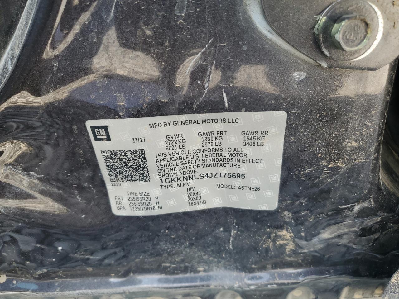 2018 GMC Acadia Slt-2 VIN: 1GKKNNLS4JZ175695 Lot: 80724915