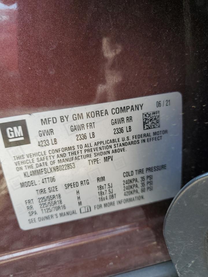 2022 Buick Encore Gx Essence VIN: KL4MMFSLXNB022853 Lot: 71502365