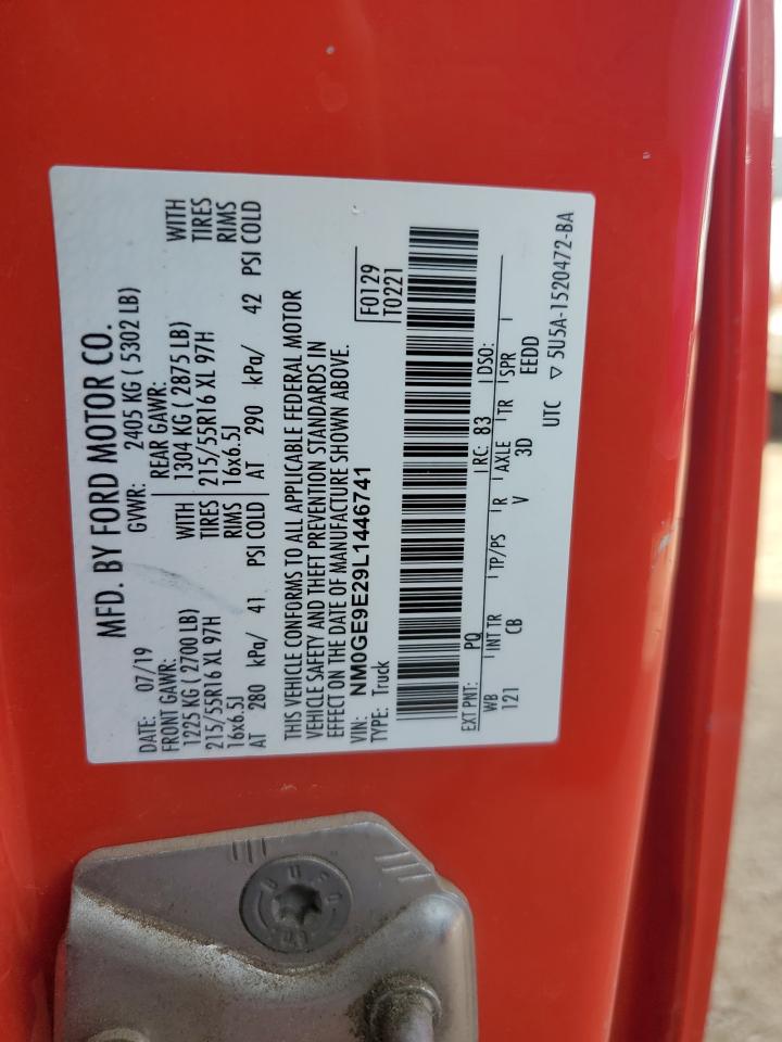 2020 Ford Transit Connect Xl VIN: NM0GE9E29L1446741 Lot: 82098895